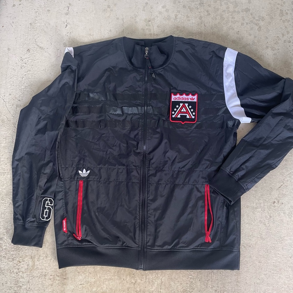 Adidas 2009 LIMITED ED PIGSKIN WINDBREAKER Jacket superstar Mens sz XL